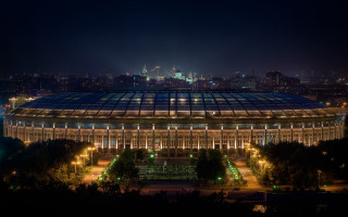 Stadium night city lights background - a large stadium free wallpaper