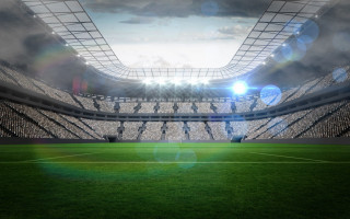 Soccer field stadium cloudy sky - cloudy free wallpaper