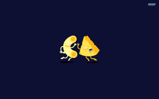 Yellow objects dark blue background - a couple free wallpaper