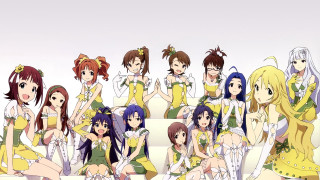 Anime girls sitting steps white 2 - a white background free wallpaper