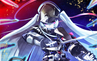 Woman futuristic suit sword red - a futuristic suit holding free wallpaper for desktop