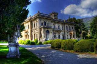 Large building garden pathway statue - alesso baldovinetti free wallpaper