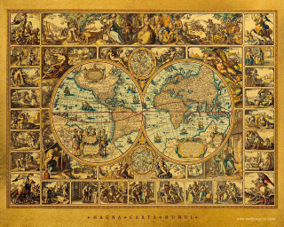 World map major cities detailed 6 - international typographic style free wallpaper