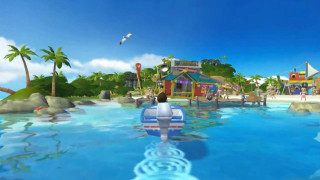 Cartoon character water park boat - promotional image free wallpaper for desktop