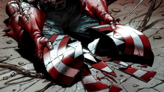Man sitting ground knife bloody - a bloody face free wallpaper