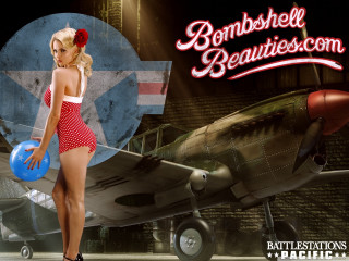 Woman red dress plane flag - a flag free wallpaper