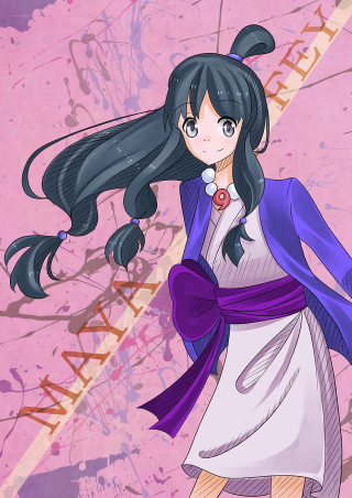 Girl purple coat cherry blossoms - purple free wallpaper