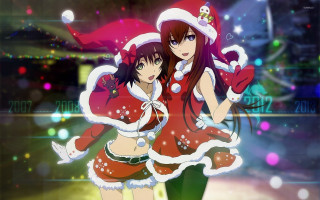 Anime girls christmas costumes hats - excessivism free wallpaper