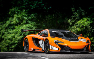 Orange sports car night road - the road free wallpaper