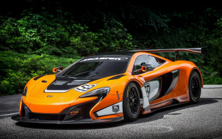 Orange sports car road trees - nice free wallpaper