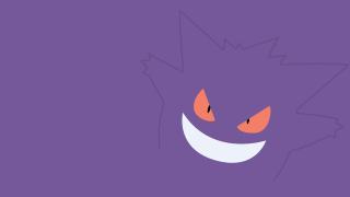 Purple smiling pokemon vector shock - outline free wallpaper
