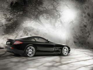 Black sports car driveway tree - a driveway next free wallpaper