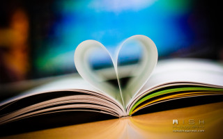 Book heart pages table art - page free wallpaper