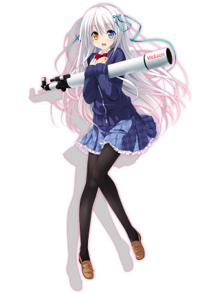 Aguri uchida white hair blue - a girl free wallpaper