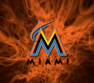 Flame background blue yellow m - logo free wallpaper