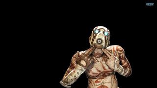 Man costume cellphone black background - biopunk free wallpaper