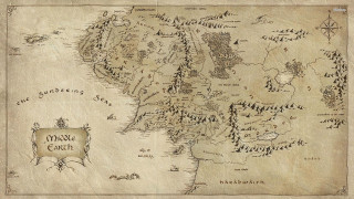 Middle earth map trees people 2 - lord of the rings free wallpaper