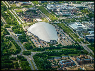 Aerial view stadium city trees - christopher wren free wallpaper
