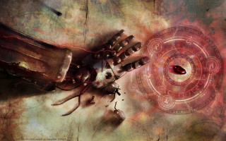 Hand ring red object digital - biomechanical free wallpaper
