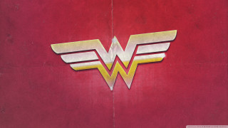Red wall gold wonder logo - the bottom of the wall free wallpaper