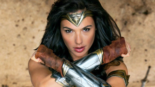 Woman costume sword surprised looking - a costume holding free wallpaper