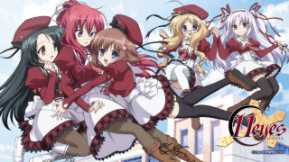 Anime girls red white outfits 2 - a group of anime girls free wallpaper