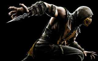 Man mask knife black background - unreal engine 5 free wallpaper