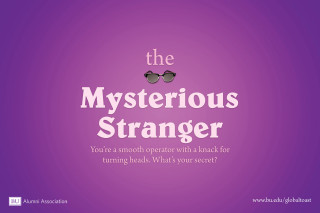 Mysterious purple illusion poster girl - optical free wallpaper