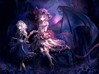 Anime characters walking dark cave - a dark cave free wallpaper