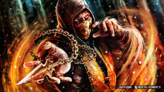 Man knife chain fire fireball - a painting of a man holding free wallpaper