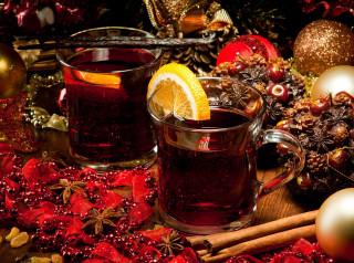 Mulled wine orange cinnamon christmas - rich deep color free wallpaper