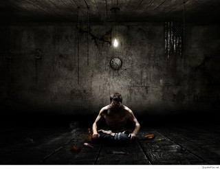 Man sitting dark room clock - the wall behind free wallpaper