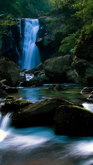 Waterfall long exposure water flowing - the foreground free wallpaper