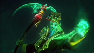 Green man staff red yellow - renaissance free wallpaper