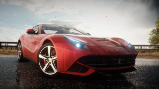 Red sports car road forest 3 - a road next free wallpaper