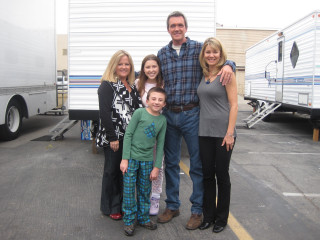 Family trailer photo pose outdoors - a trailer free wallpaper