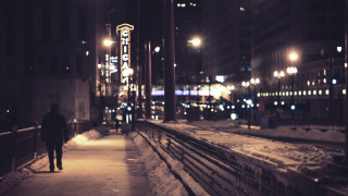 Person walking sidewalk night train - a sidewalk free wallpaper