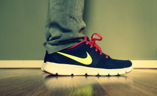 Person wooden floor shoes tennis - top of them free wallpaper