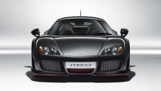 Black sports car red stripe 5 - the front of its free wallpaper