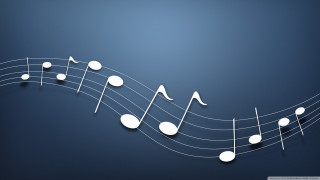 Musical note white circles notes - cinematic composition free wallpaper
