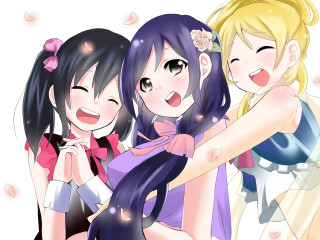 Three girls posing smiling arms - three girl free wallpaper