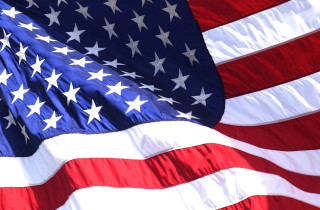 Close up large american flag - smaller free wallpaper