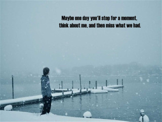 Person snow covered pier looking - youll free wallpaper