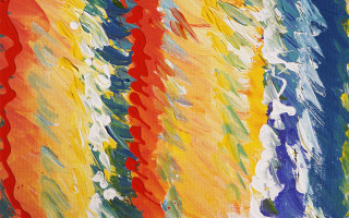 Multicolored painting with white - lyrical abstraction free wallpaper