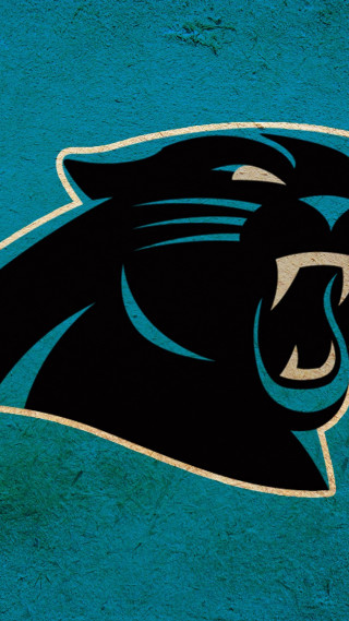 Black blue panther logo wall - a blue background free wallpaper