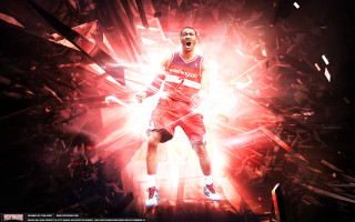 Basketball player red white uniform - a basketball player free wallpaper