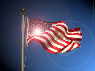 Flag flying wind blue sky - a flag free wallpaper