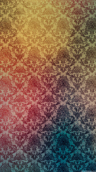 Colorful wallpaper flower pattern blue - paper texture free wallpaper
