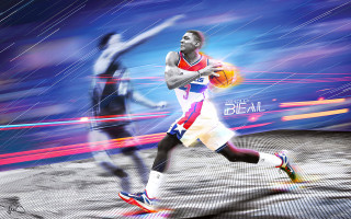 Man holding basketball running another - brazier free wallpaper