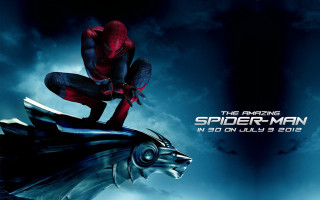 Spider man fish sky clouds - a boat in the foreground free wallpaper